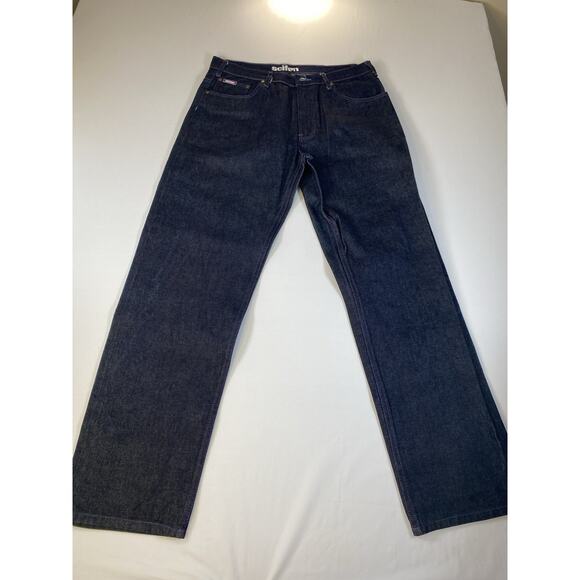 Scifen Jeans Size 34x33 Baggy Rare German Brand Money Hungry Embroidery - Picture 1 of 8